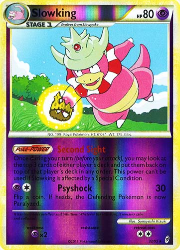 32 / 95 Slowking rara foil reverse (EN) -NEAR MINT-