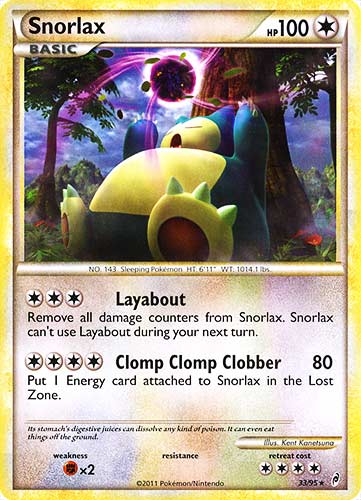 33 / 95 Snorlax rara (EN) -NEAR MINT-