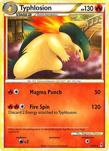 35 / 95 Typhlosion rara (EN) -NEAR MINT-
