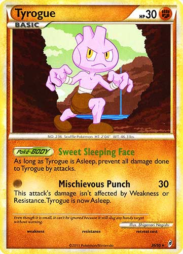 36 / 95 Tyrogue rara (EN) -NEAR MINT-