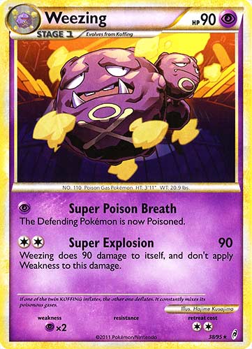 38 / 95 Weezing rara (EN) -NEAR MINT-