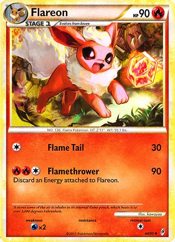 44 / 95 Flareon non comune (EN) -NEAR MINT-