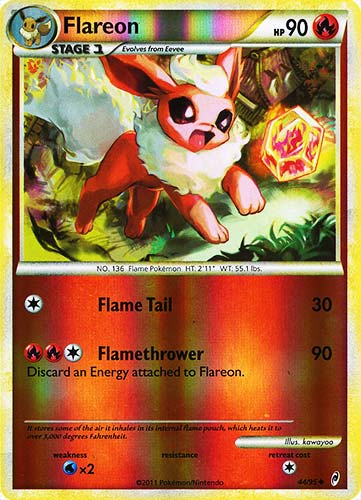 44 / 95 Flareon non comune foil reverse (EN) -NEAR MINT-