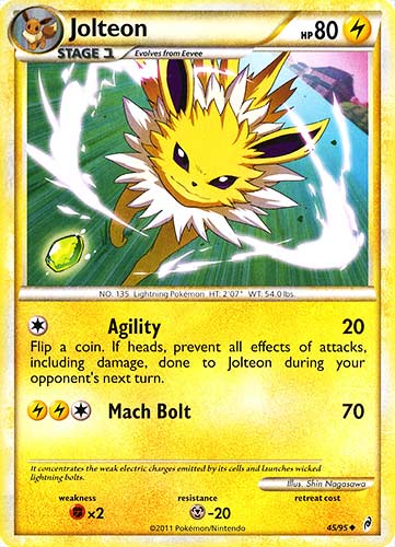 45 / 95 Jolteon non comune (EN) -NEAR MINT-