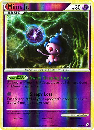 47 / 95 Mime Jr. non comune foil reverse (EN) -NEAR MINT-