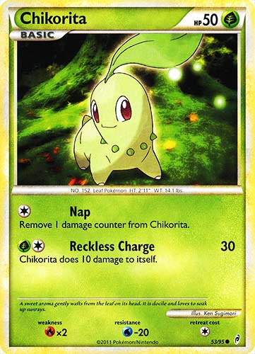 53 / 95 Chikorita comune (EN) -NEAR MINT-
