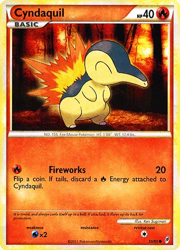 55 / 95 Cyndaquil comune (EN) -NEAR MINT-