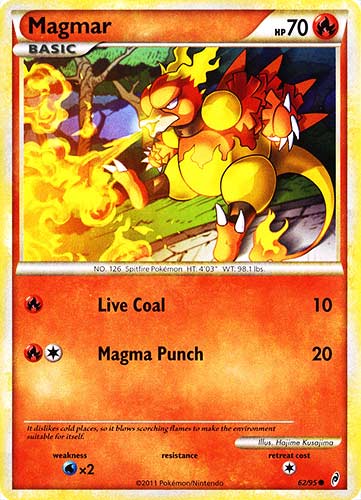 62 / 95 Magmar comune (EN) -NEAR MINT-