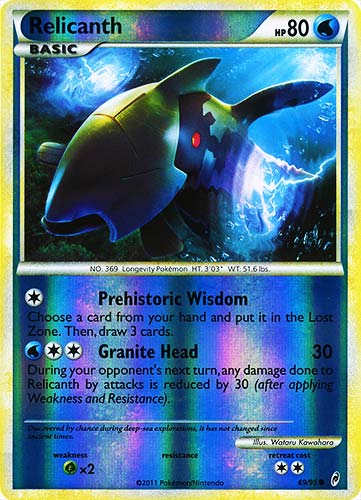 69 / 95 Relicanth comune foil reverse (EN) -NEAR MINT-