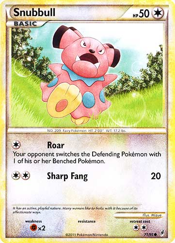 71 / 95 Snubbull comune (EN) -NEAR MINT-