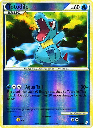 74 / 95 Totodile comune foil reverse (EN) -NEAR MINT-