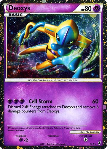 SL1 Deoxys rara prime foil (EN) -NEAR MINT-