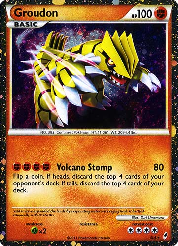 SL4 Groudon rara prime foil (EN) -NEAR MINT-