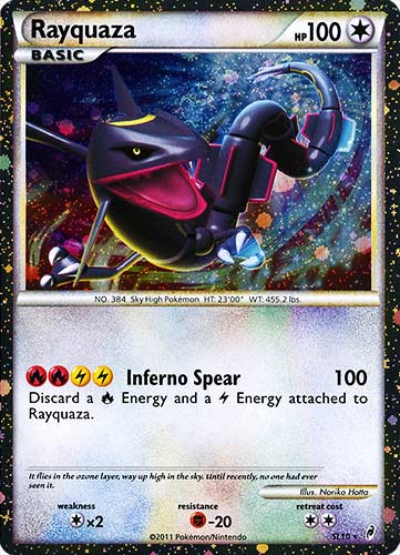 SL10 Rayquaza rara prime foil (EN) -NEAR MINT-
