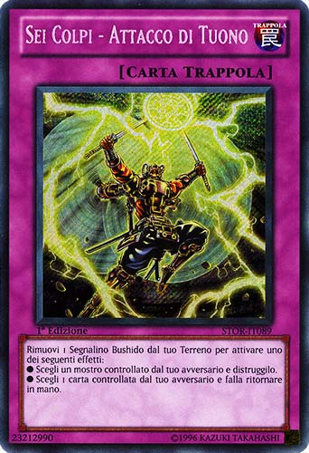 STOR-IT089 Sei Colpi-Attacco di Tuono rara segreta 1a Edizione (IT) -NEAR MINT-