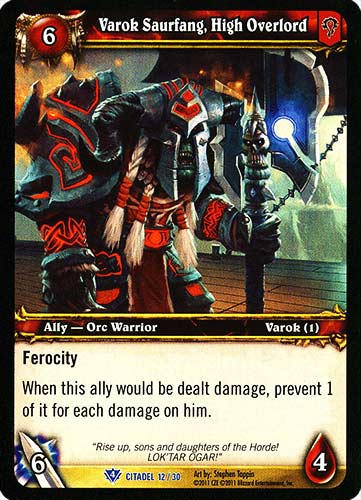 Varok Saurfang, High Overlord rara foil (EN) -NEAR MINT-