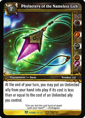 Phylactery of the Nameless Lich non comune foil (EN) -NEAR MINT-