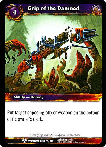 WORLDBREAKER 028 / 270 Grip of the Damned comune (EN) -NEAR MINT-