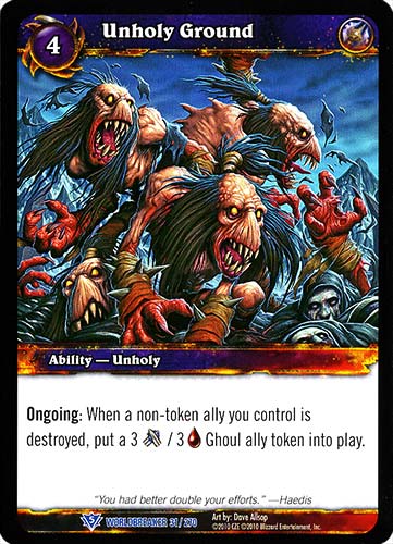 WORLDBREAKER 031 / 270 Unholy Ground rara (EN) -NEAR MINT-