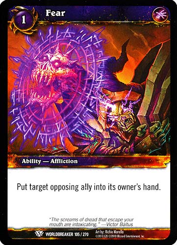 WORLDBREAKER 105 / 270 Fear comune (EN) -NEAR MINT-