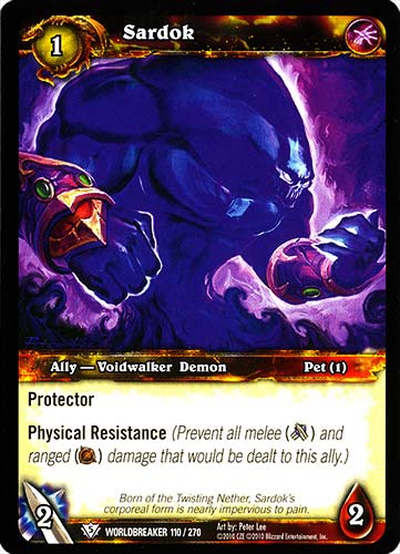 WORLDBREAKER 110 / 270 Sardok comune (EN) -NEAR MINT-