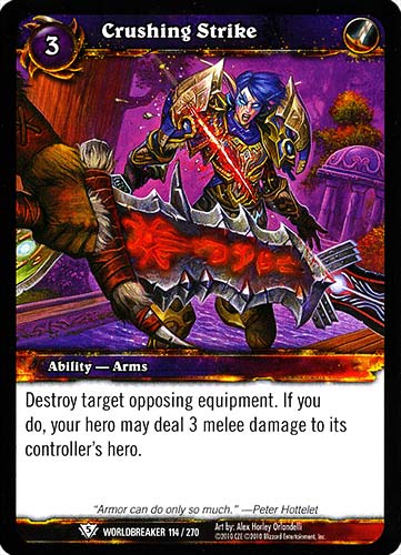 WORLDBREAKER 114 / 270 Crushing Strike comune (EN) -NEAR MINT-