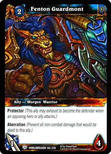 WORLDBREAKER 136 / 270 Fenton Guardmont comune (EN) -NEAR MINT-