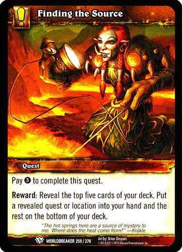 WORLDBREAKER 259 / 270 Finding the Source comune (EN) -NEAR MINT-