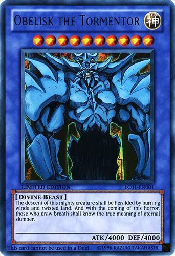 LC01-EN001 Obelisk The Tormentor ultra rara Limited Edition (EN) -NEAR MINT-