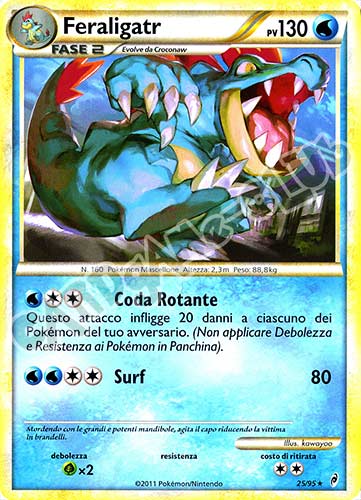 25 / 95 Feraligatr rara (IT) -NEAR MINT-