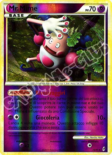 29 / 95 Mr. Mime rara foil reverse (IT) -NEAR MINT-