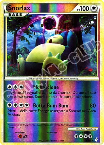 33 / 95 Snorlax rara foil reverse (IT) -NEAR MINT-