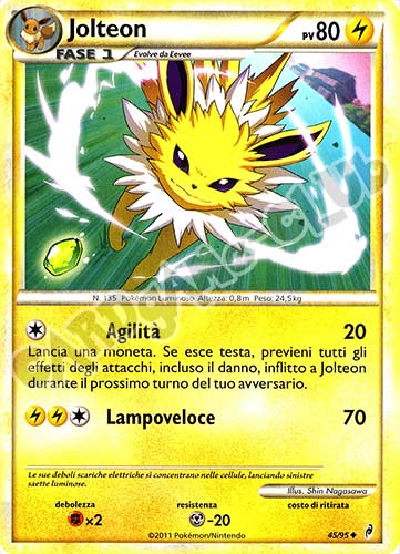 45 / 95 Jolteon non comune (IT) -NEAR MINT-