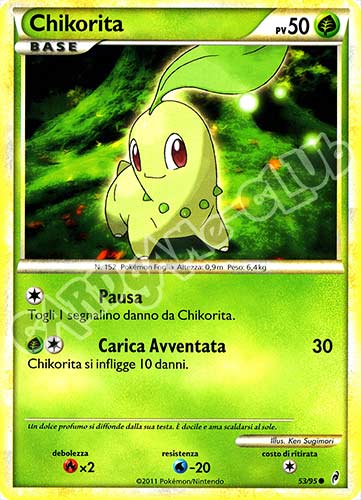 53 / 95 Chikorita comune (IT) -NEAR MINT-