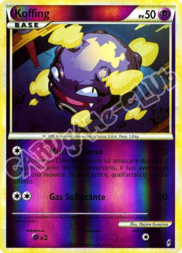 60 / 95 Koffing comune foil reverse (IT) -NEAR MINT-