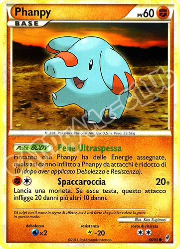 66 / 95 Phanpy comune (IT) -NEAR MINT-