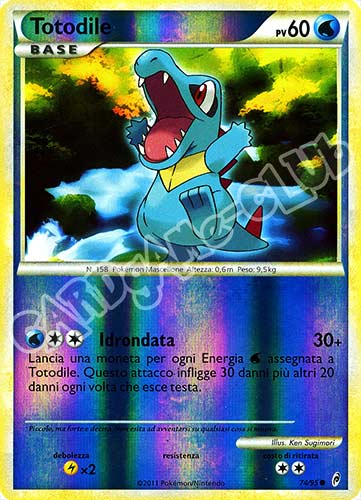 74 / 95 Totodile comune foil reverse (IT) -NEAR MINT-