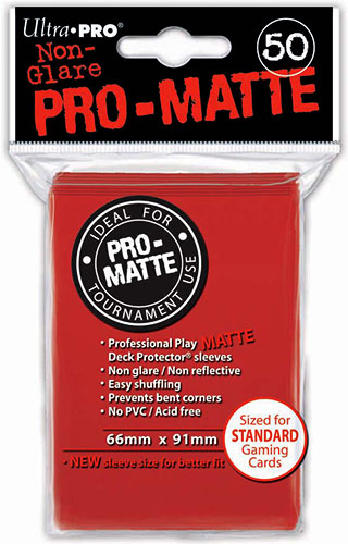 Proteggi carte standard pacchetto da 50 bustine Pro-Matte Non-Glare Red