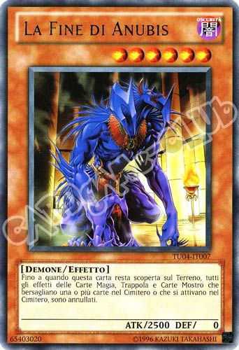 TU04-IT007 La Fine di Anubis rara (IT) -NEAR MINT-