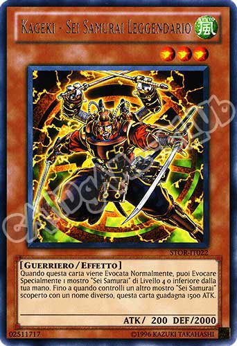 STOR-IT022 Kageki-Sei Samurai Leggendario rara Unlimited (IT) -NEAR MINT-