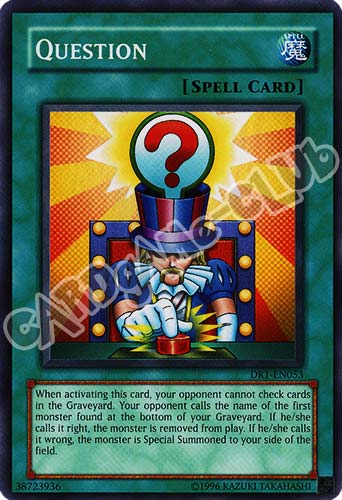 DR1-EN053 Question super rara (EN) -NEAR MINT-
