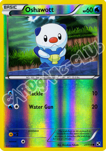 027 / 114 Oshawott comune foil reverse (EN) -NEAR MINT-