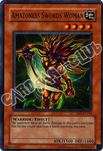DR1-EN116 Amazoness Swords Woman super rara (EN) -NEAR MINT-
