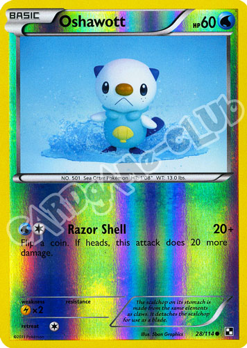 028 / 114 Oshawott comune foil reverse (EN) -NEAR MINT-