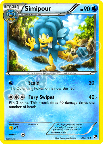 034 / 114 Simipour non comune (EN) -NEAR MINT-