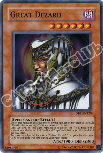 DB2-EN220 Great Dezard super rara (EN)  -PLAYED-