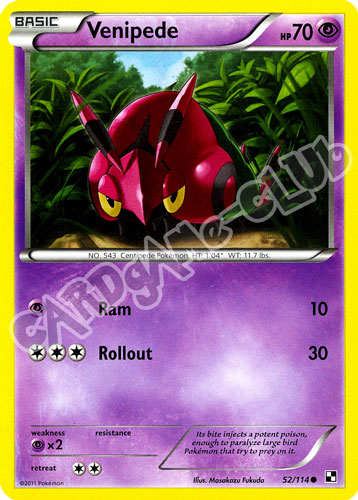 052 / 114 Venipede comune (EN) -NEAR MINT-