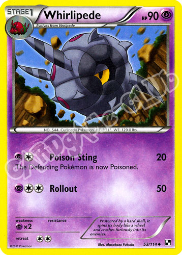 053 / 114 Whirlipede non comune (EN) -NEAR MINT-
