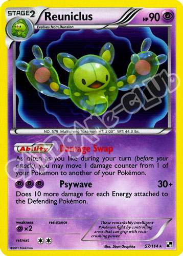 057 / 114 Reuniclus rara foil (EN) -NEAR MINT-