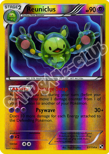 057 / 114 Reuniclus rara foil reverse (EN) -NEAR MINT-